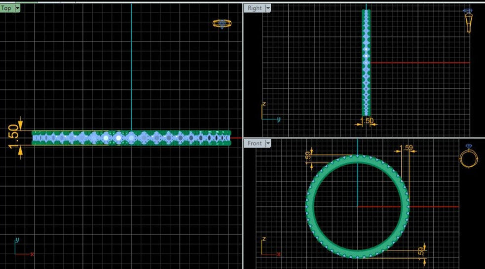 Lab Grown Diamond Full Eternity 14K White Gold Wedding Band