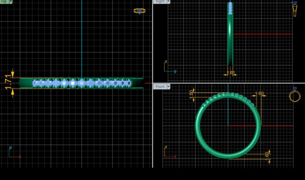 Lab Grown Diamond Half Eternity 14K White Gold Wedding Band