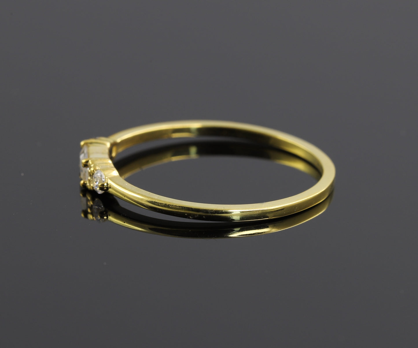 Three Stone Baguette Cut Moissanite Band