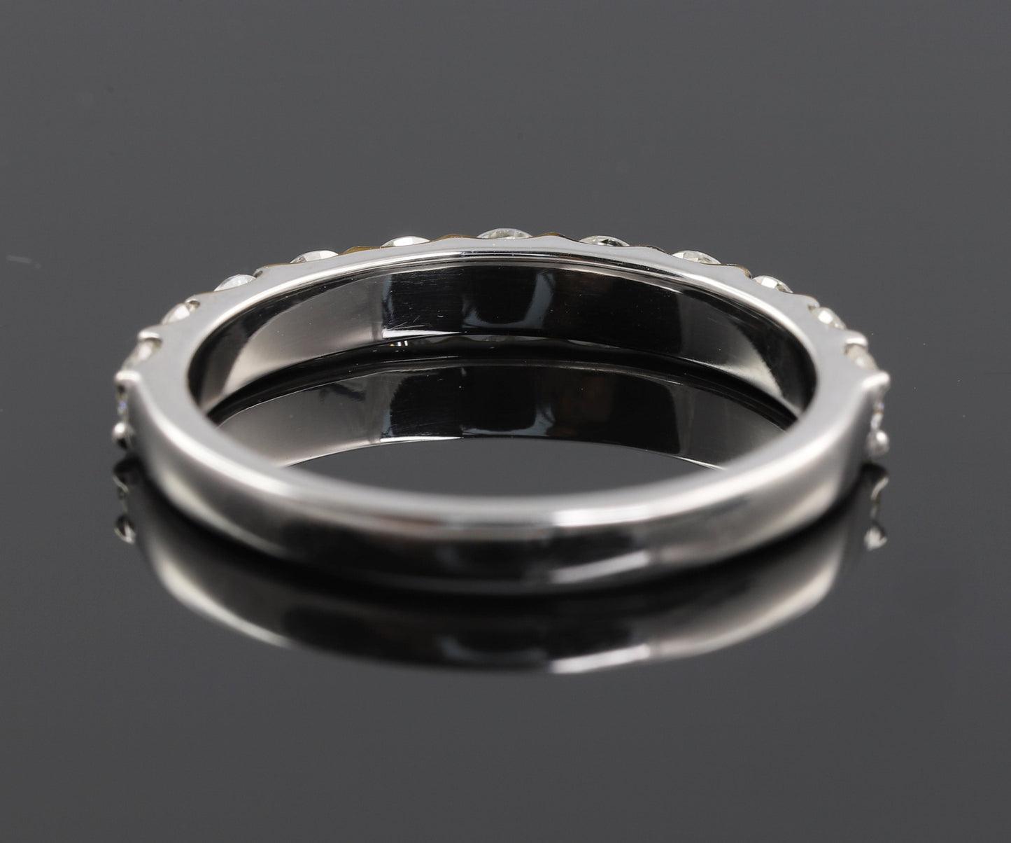 Half Eternity Round Cut Moissanite Wedding Band