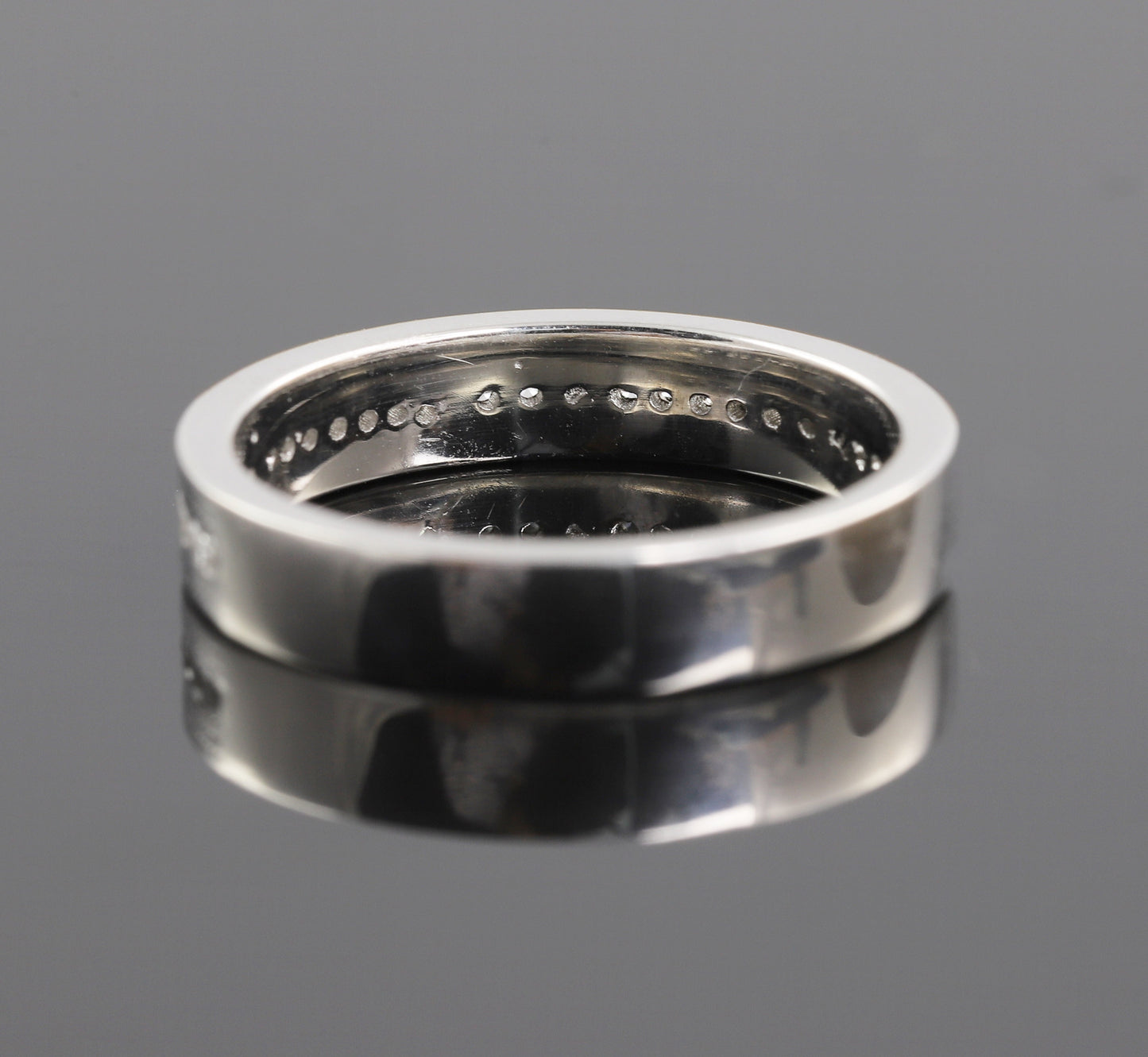 Round Diamond Half Eternity Moissanite Band