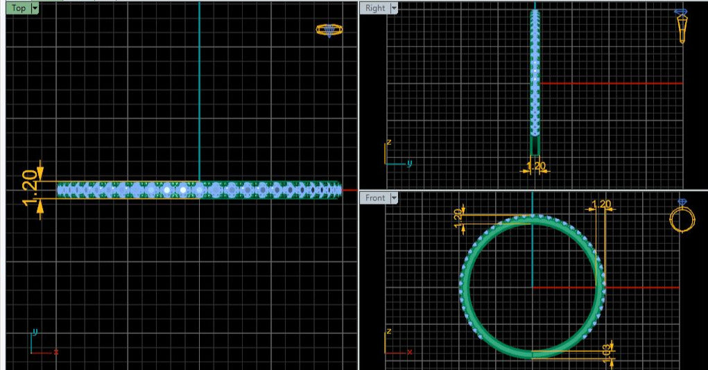 Lab Grown Diamond Half Eternity 14K White Gold Wedding Band