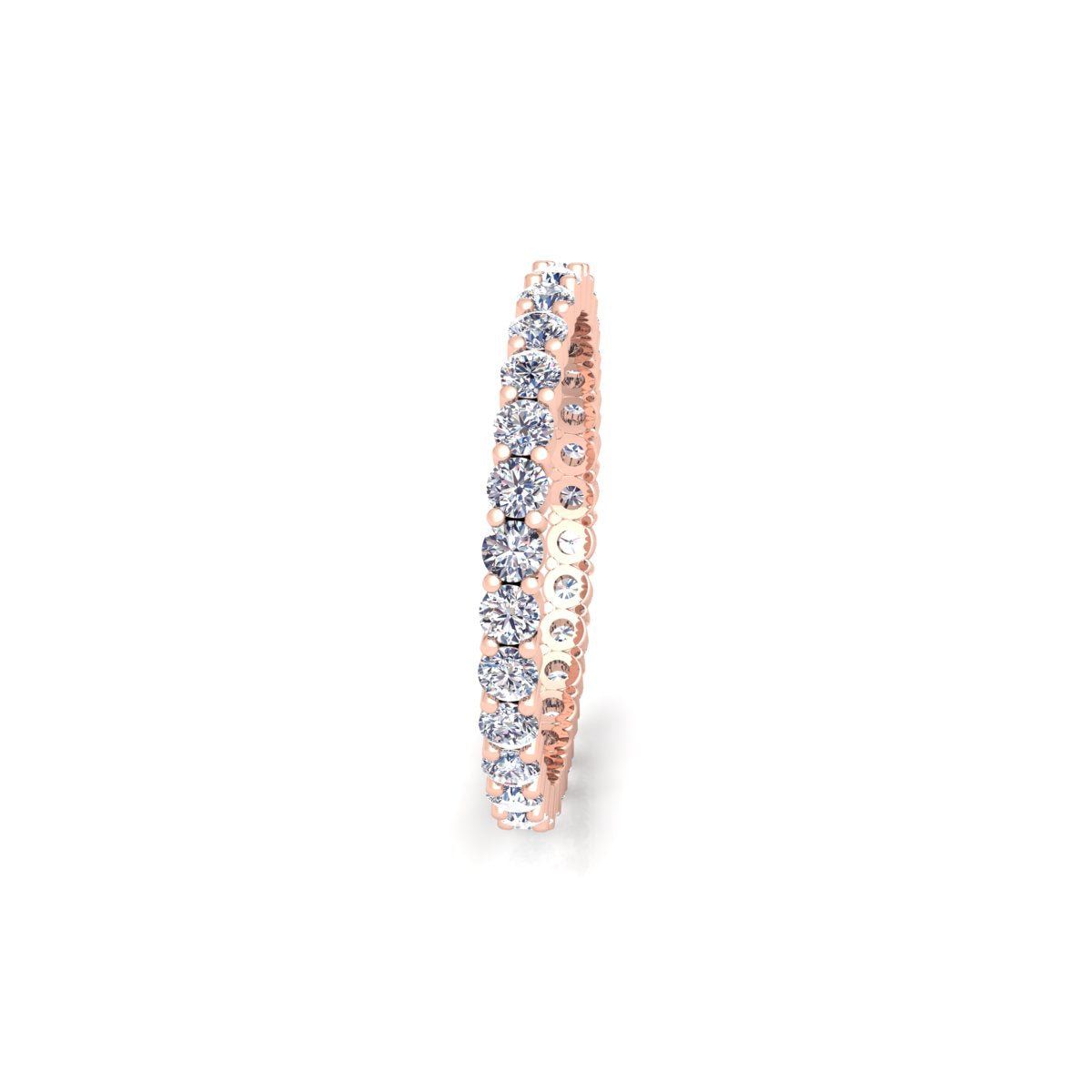 Lab Grown Diamond Full Eternity 14K White Gold Wedding Band