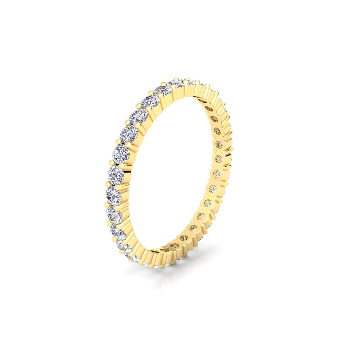 Lab Grown Diamond Full Eternity 14K White Gold Wedding Band
