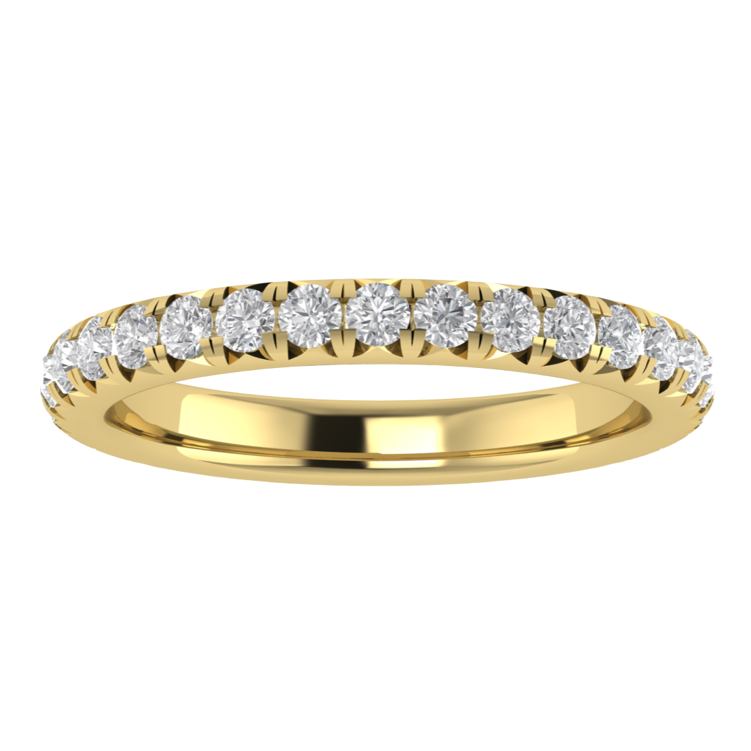 Lab Grown Diamond Full Eternity 14K White Gold Wedding Band