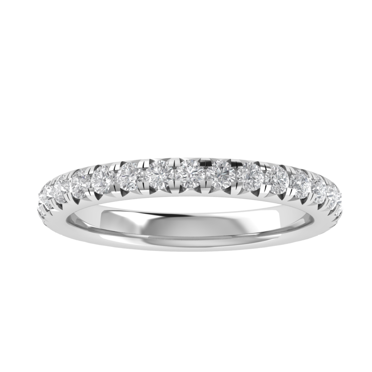 Lab Grown Diamond Full Eternity 14K White Gold Wedding Band