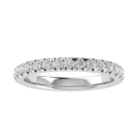 Lab Grown Diamond Full Eternity 14K White Gold Wedding Band