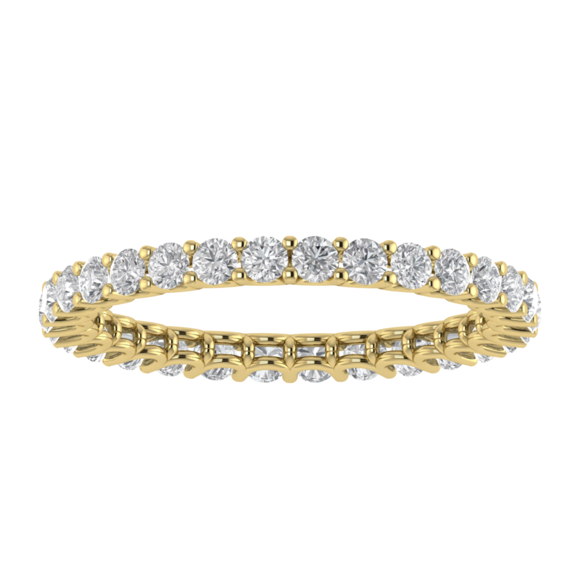 Lab Grown Diamond Full Eternity 14K White Gold Wedding Band