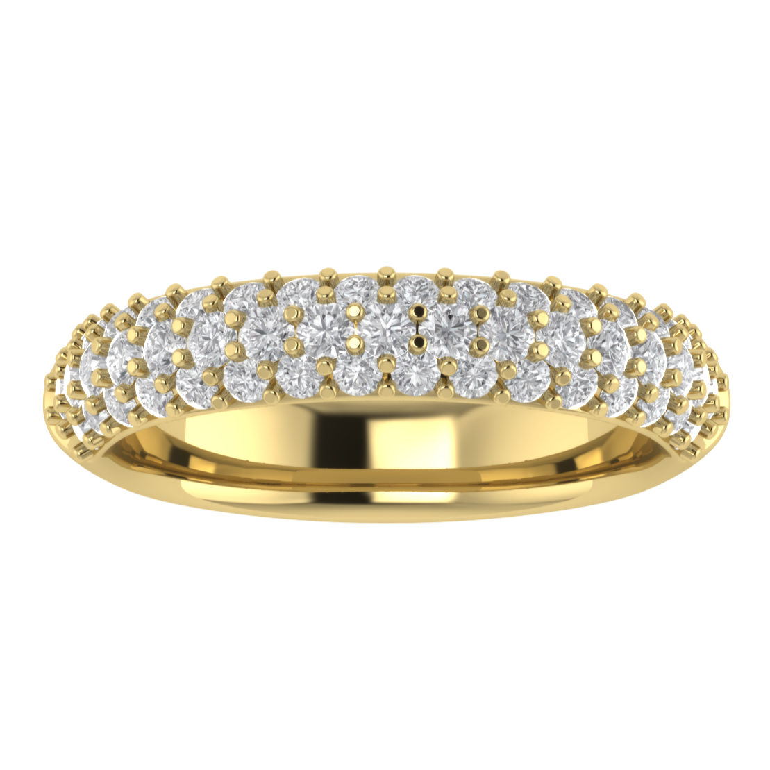 Lab Grown Diamond Half Eternity 14K White Gold Wedding Band