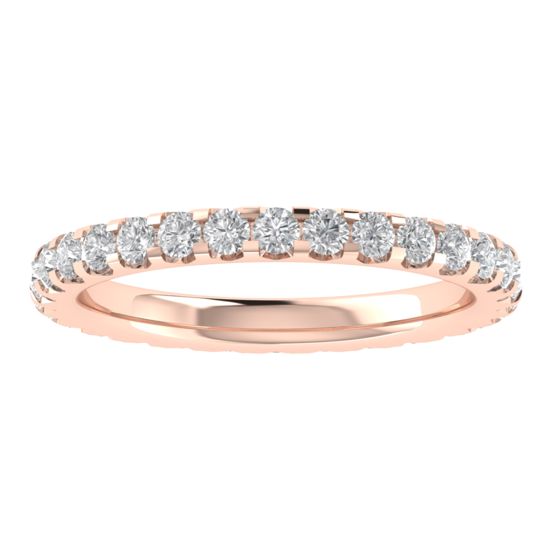 Lab Grown Diamond Full Eternity 14K White Gold Wedding Band