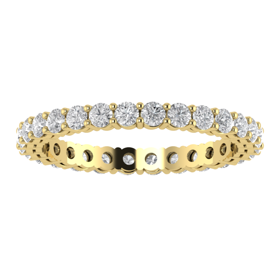 Lab Grown Diamond Full Eternity 14K White Gold Wedding Band