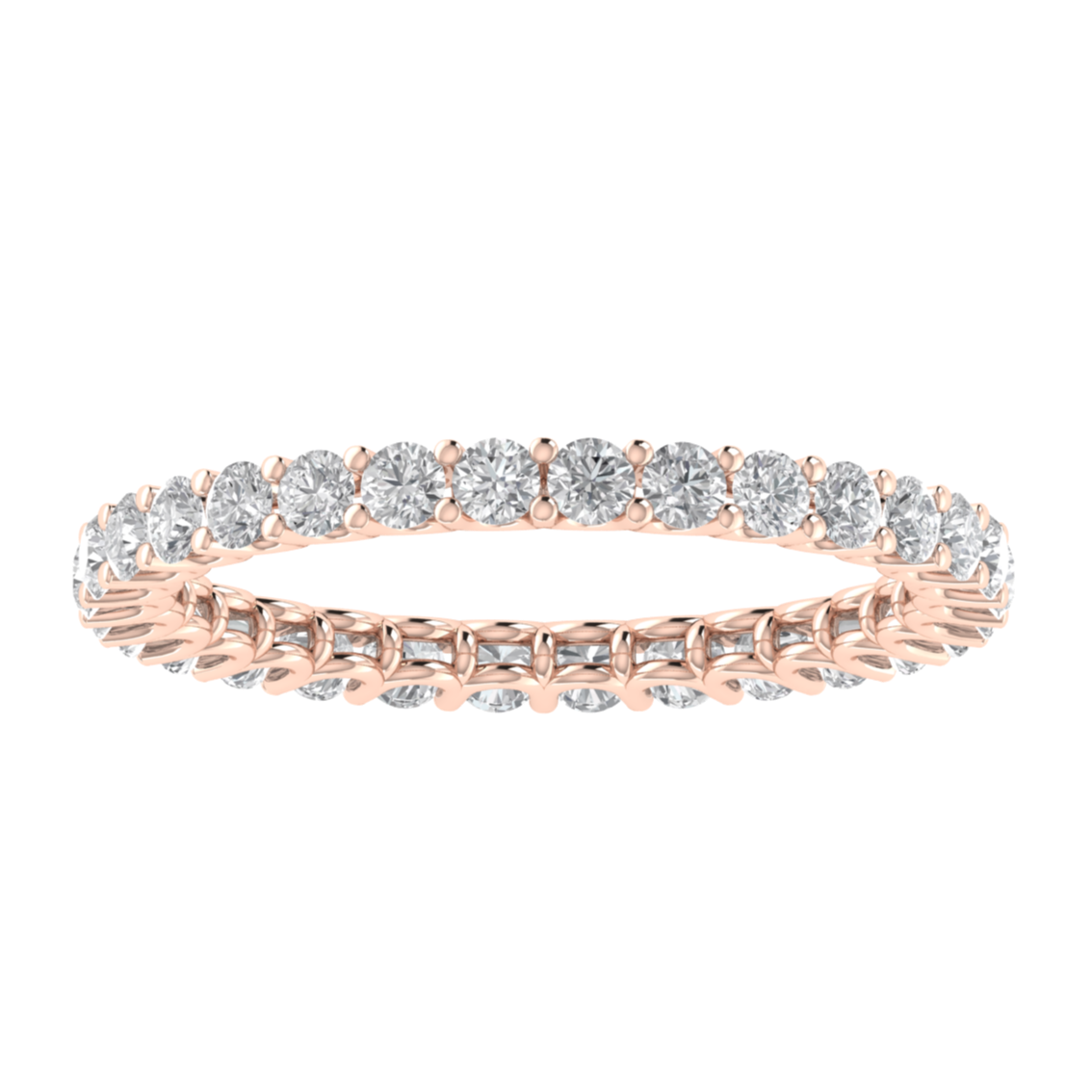 Lab Grown Diamond Full Eternity 14K White Gold Wedding Band