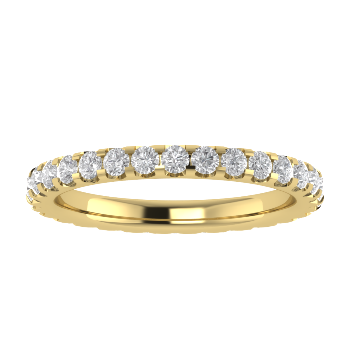 Lab Grown Diamond Full Eternity 14K White Gold Wedding Band