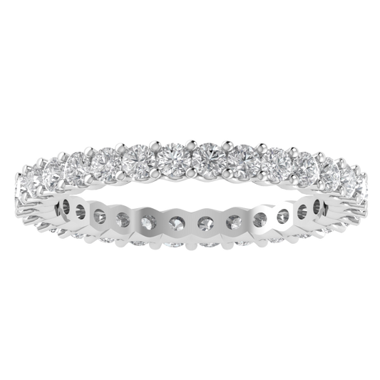 Lab Grown Diamond Full Eternity 14K White Gold Wedding Band