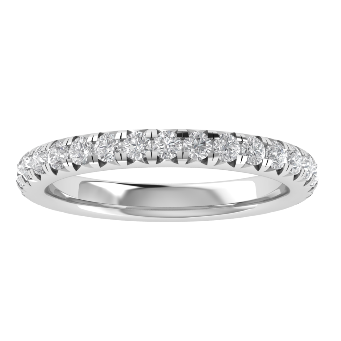 Full Eternity Round Cut Moissanite Wedding Band