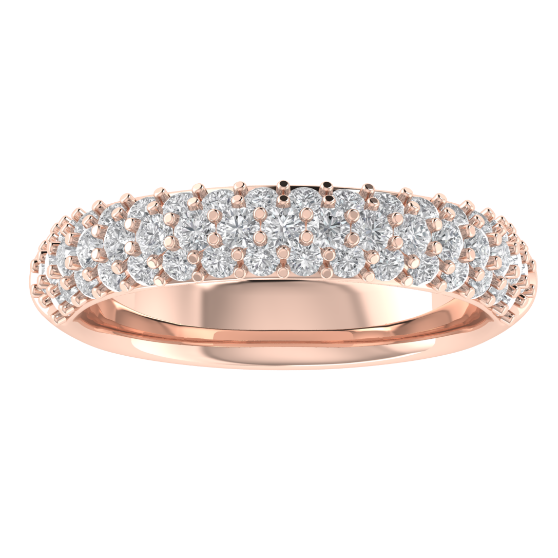 Lab Grown Diamond Half Eternity 14K White Gold Wedding Band