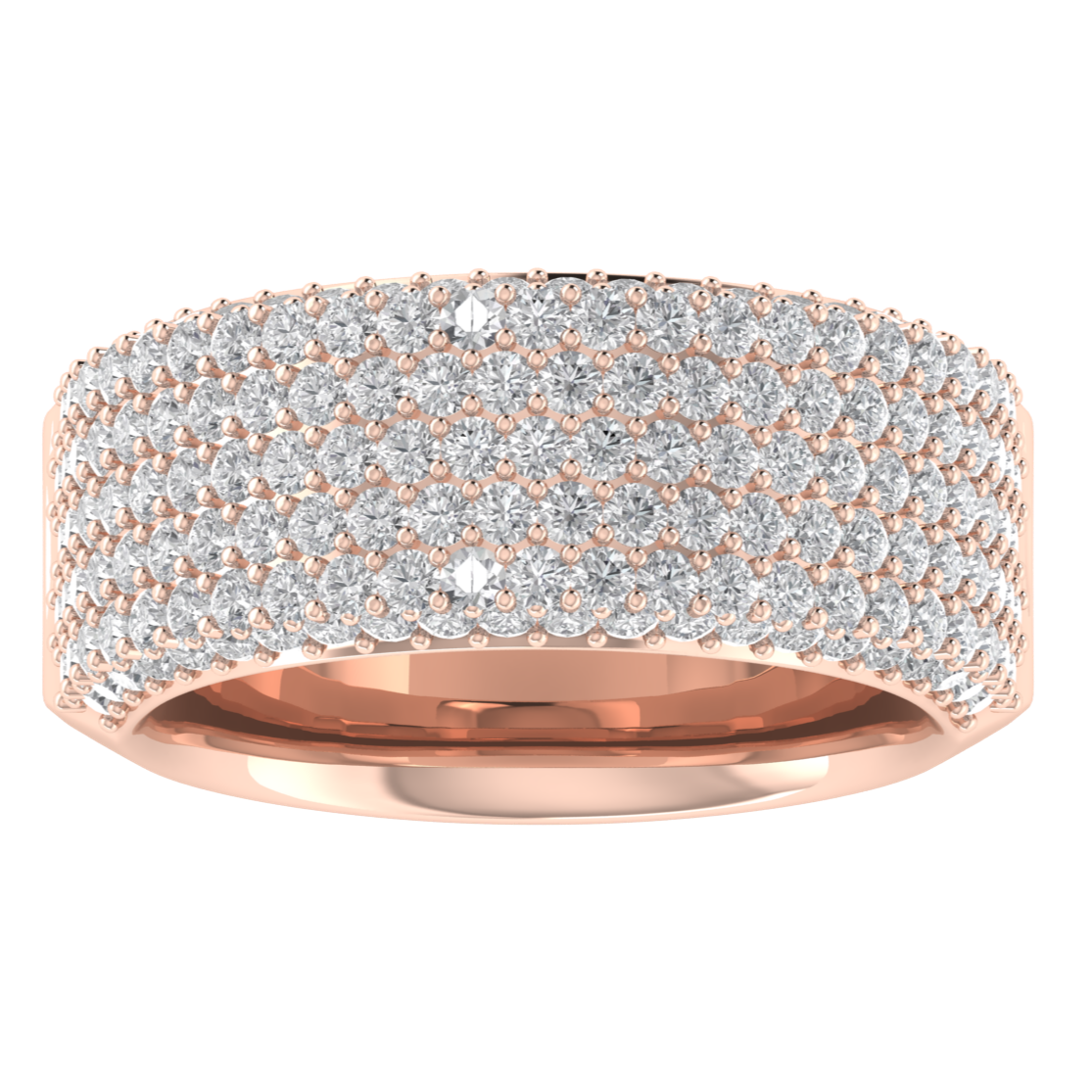 Lab Grown Diamond Half Eternity 14K White Gold Wedding Band