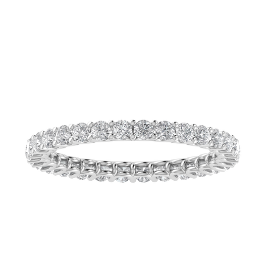 Lab Grown Diamond Full Eternity 14K White Gold Wedding Band
