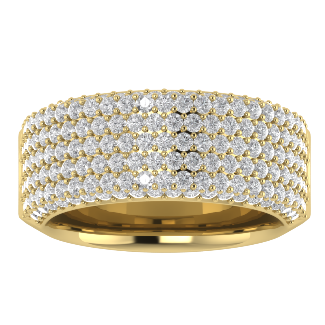 Lab Grown Diamond Half Eternity 14K White Gold Wedding Band