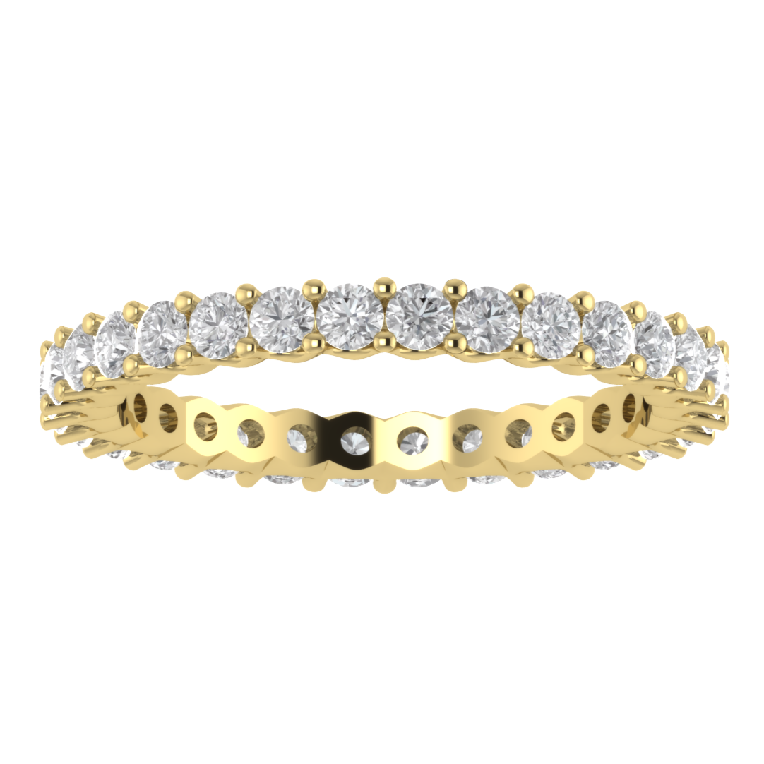 Lab Grown Diamond Full Eternity 14K White Gold Wedding Band