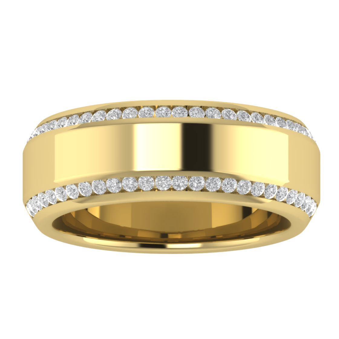 Lab Grown Diamond Half Eternity 14K White Gold Wedding Band