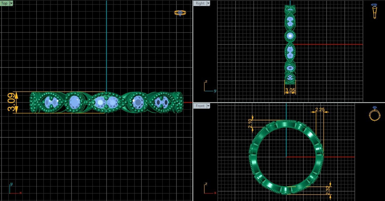 Lab Grown Diamond Vintage Full Eternity 14K White Gold Wedding Band