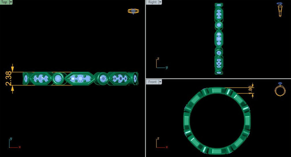 Lab Grown Diamond Vintage Bezel Set 14K White Gold Wedding Band