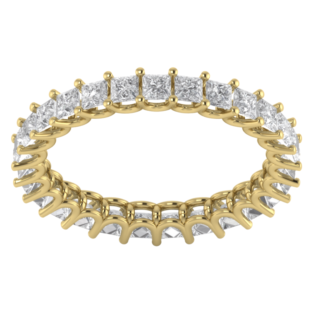 Full Eternity Princess Cut Moissanite Wedding Band