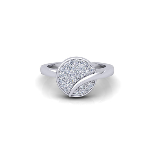 Lab Grown Diamond Cluster 14K White Gold Wedding Band