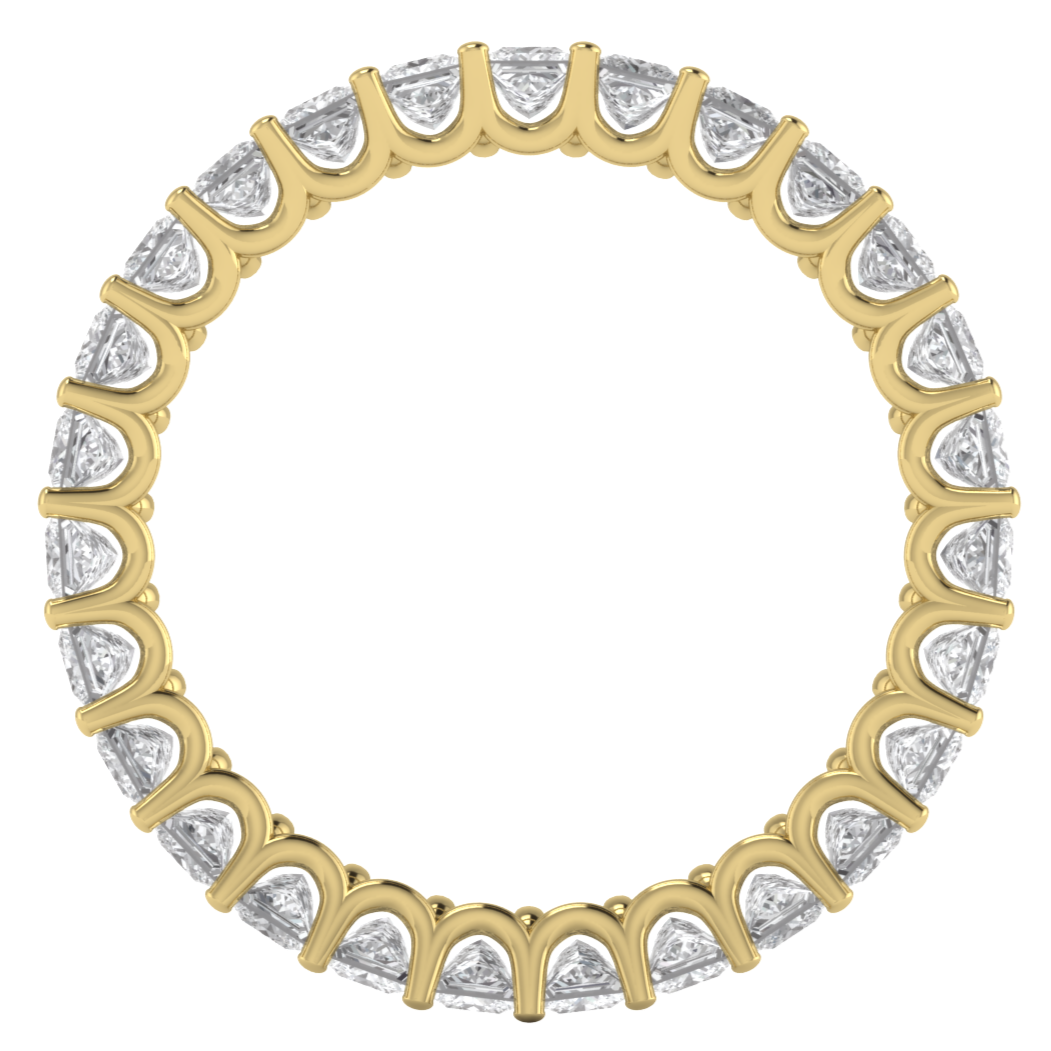 Full Eternity Princess Cut Moissanite Wedding Band
