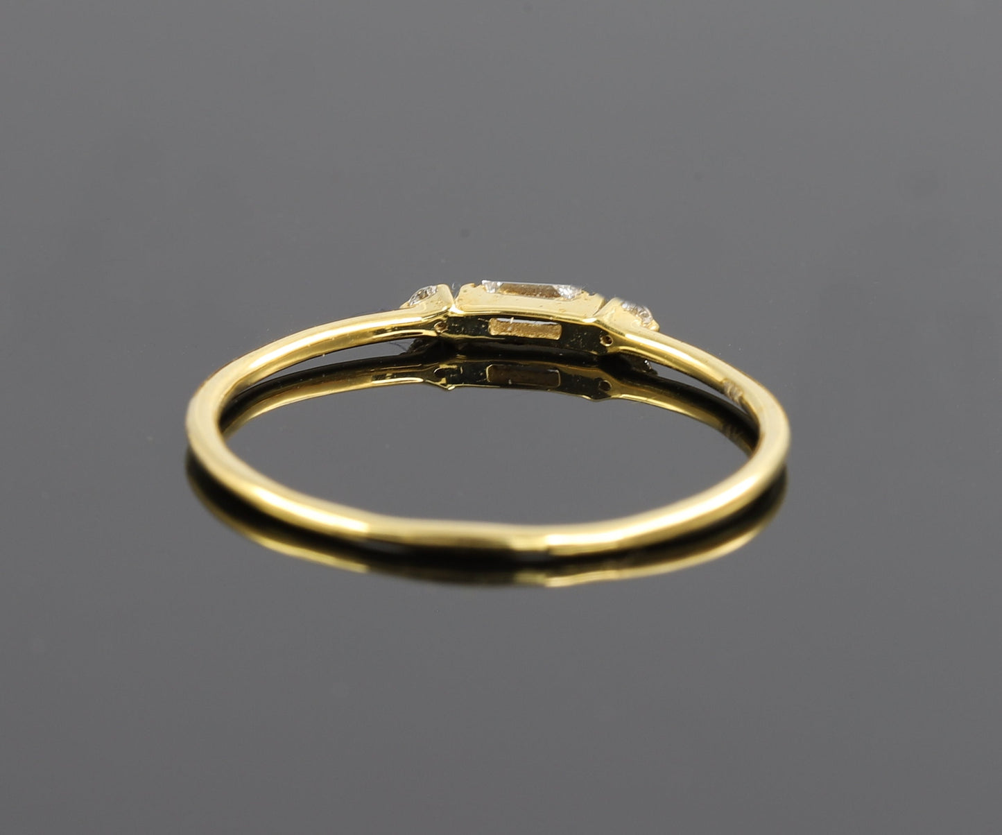 Three Stone Baguette Cut Moissanite Wedding Band