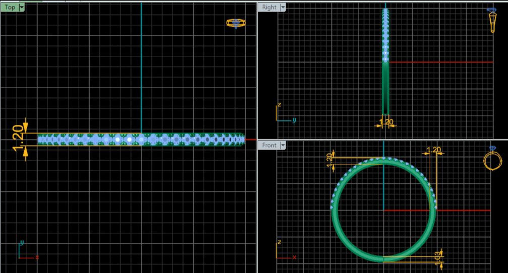 Lab Grown Diamond Half Eternity 14K White Gold Wedding Band