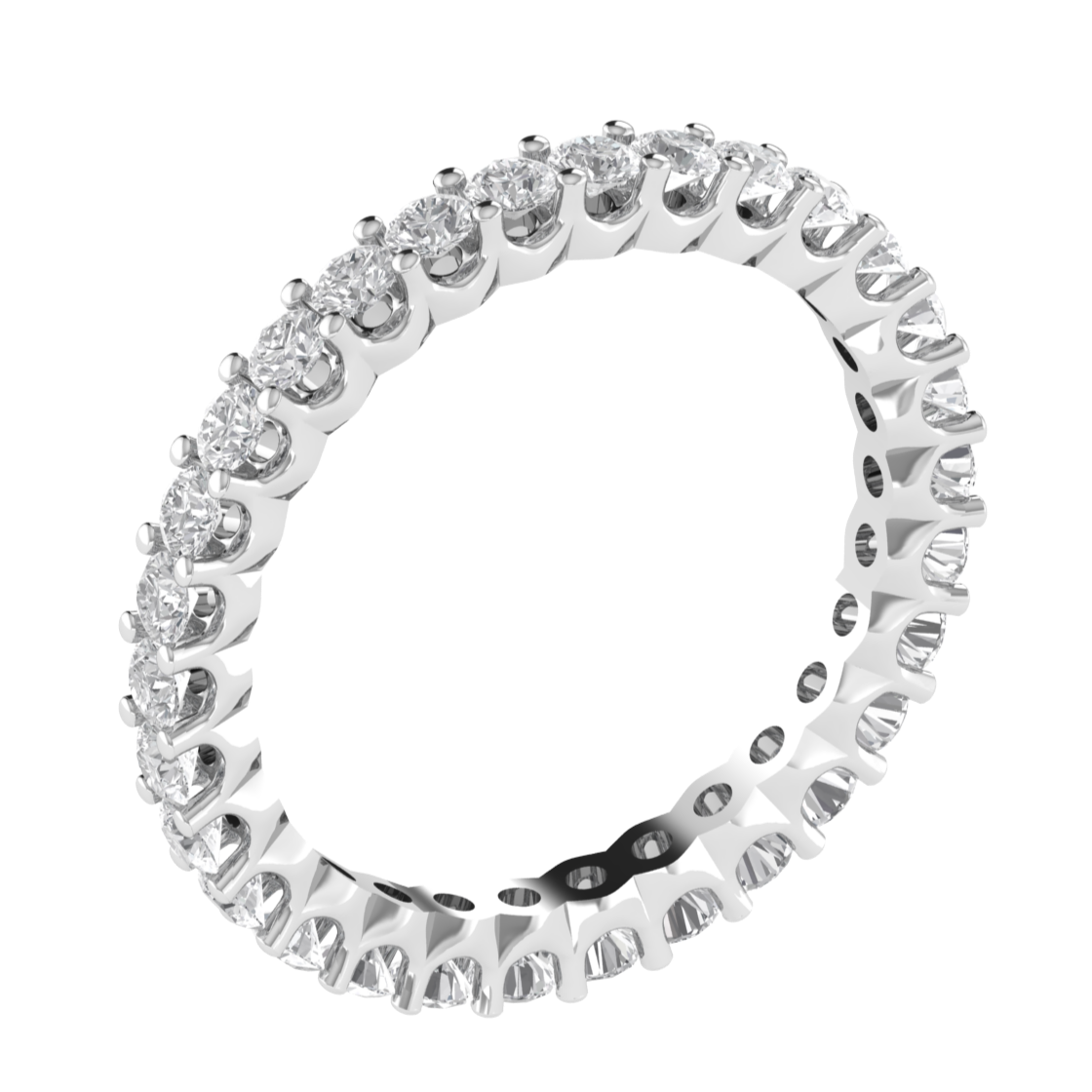 Full Eternity Round Moissanite Matching Stacking Band