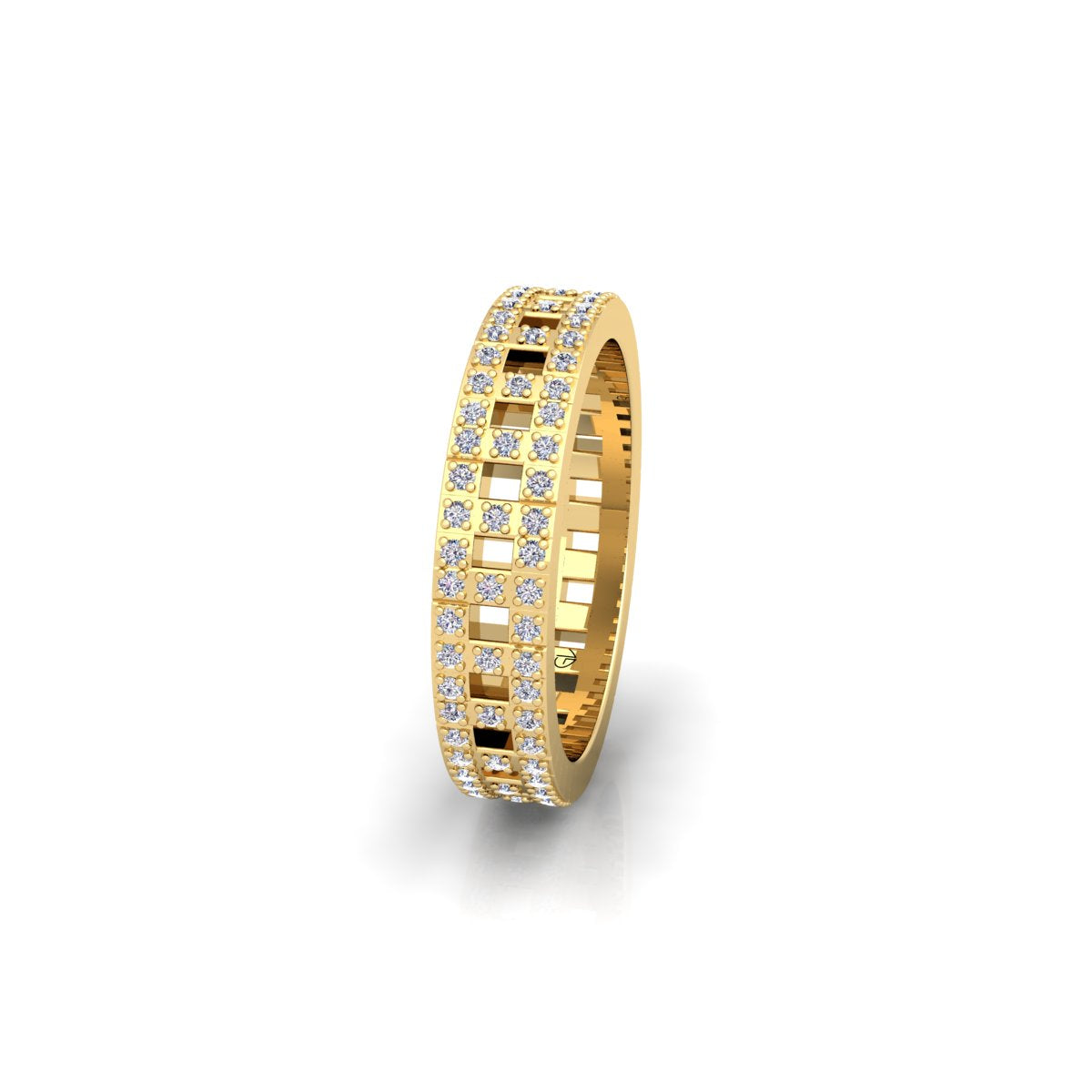 Lab Grown Diamond Full Eternity 14K White Gold Wedding Band