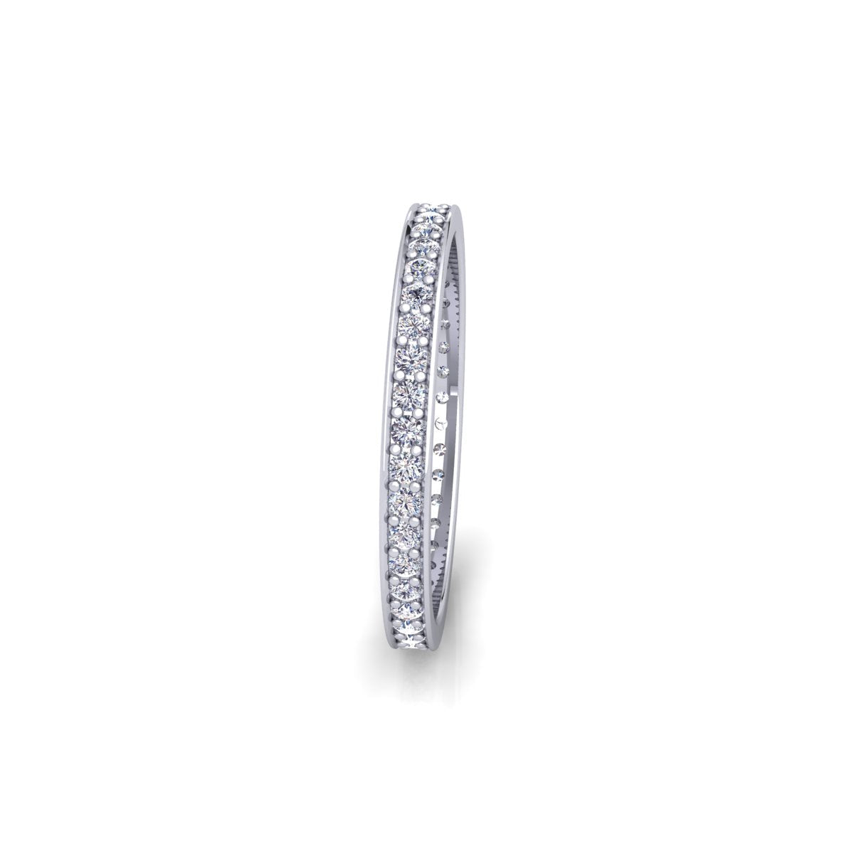 Lab Grown Diamond Full Eternity 14K White Gold Wedding Band