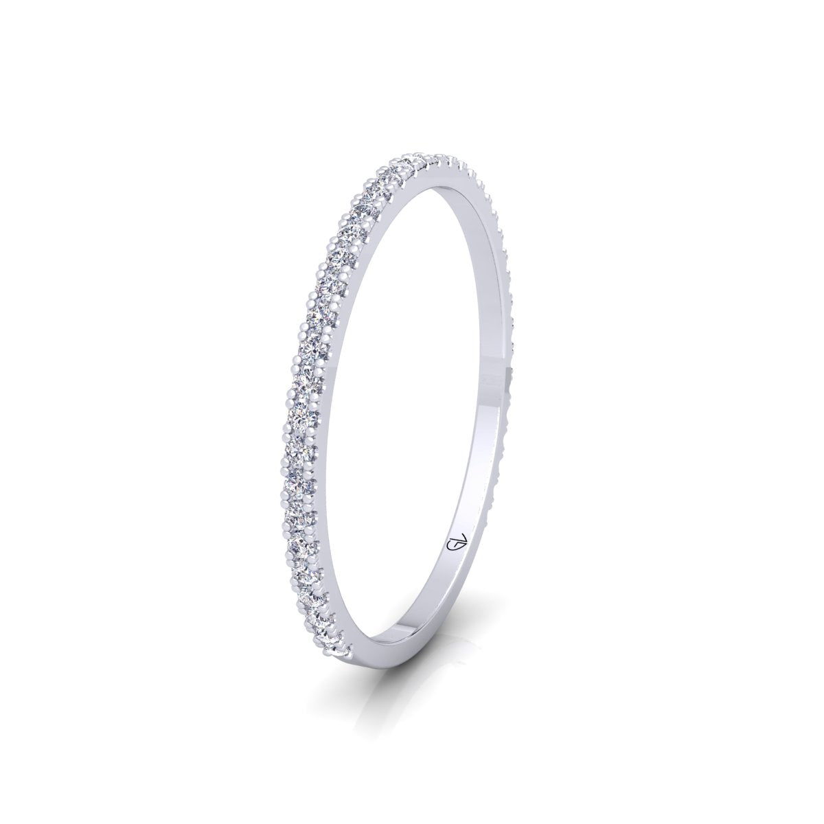Lab Grown Diamond Half Eternity 14K White Gold Wedding Band