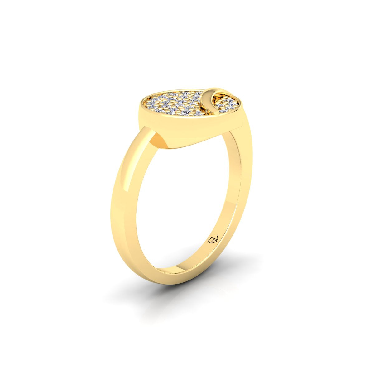 Lab Grown Diamond Cluster 14K White Gold Wedding Band