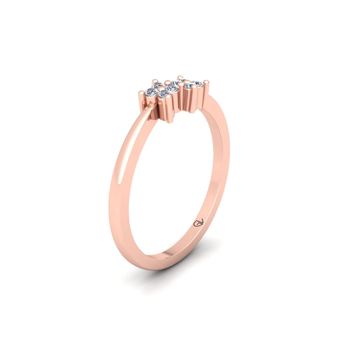 Minimalist Lab Grown Diamond 14K White Gold Wedding Band