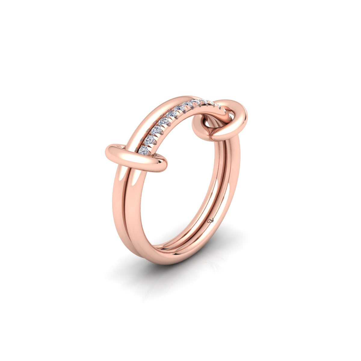 Lab Grown Diamond Half Eternity 14K White Gold Wedding Band