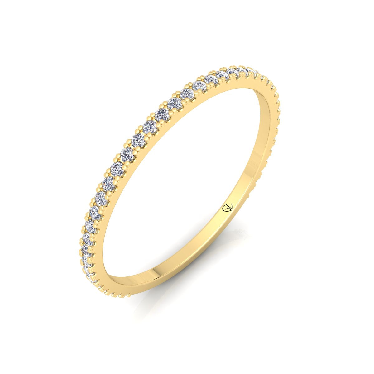 Lab Grown Diamond Half Eternity 14K White Gold Wedding Band