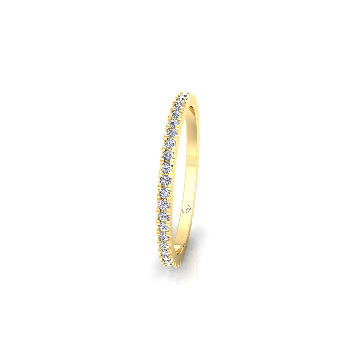 Lab Grown Diamond Full Eternity 14K White Gold Wedding Band