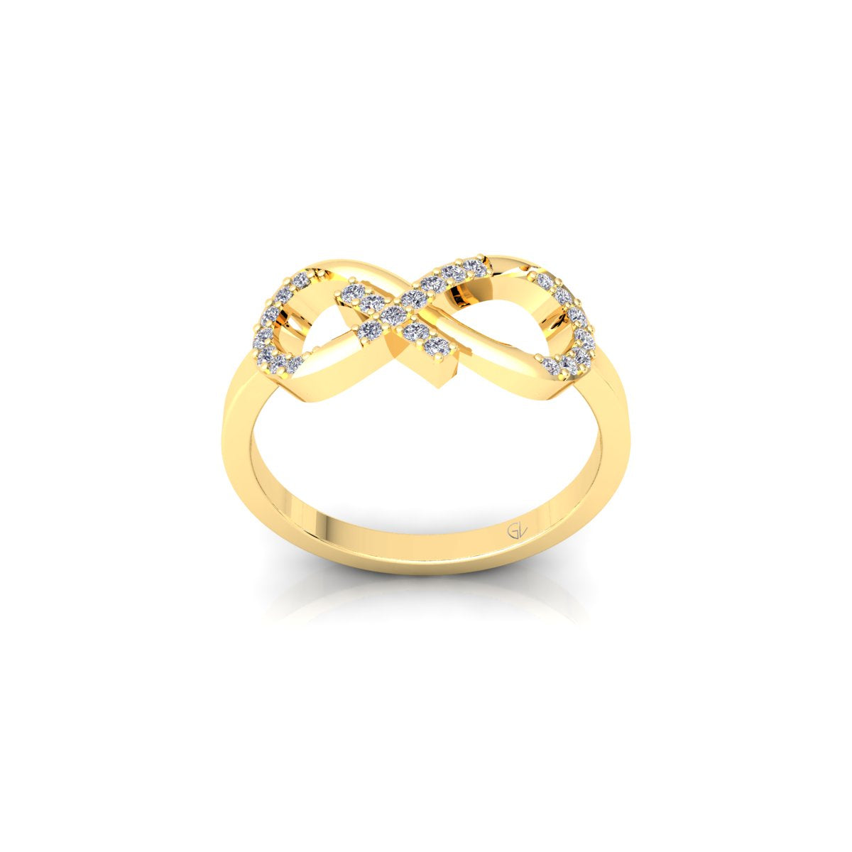 Lab Grown Diamond Twisted Infinity 14K White Gold Wedding Ring