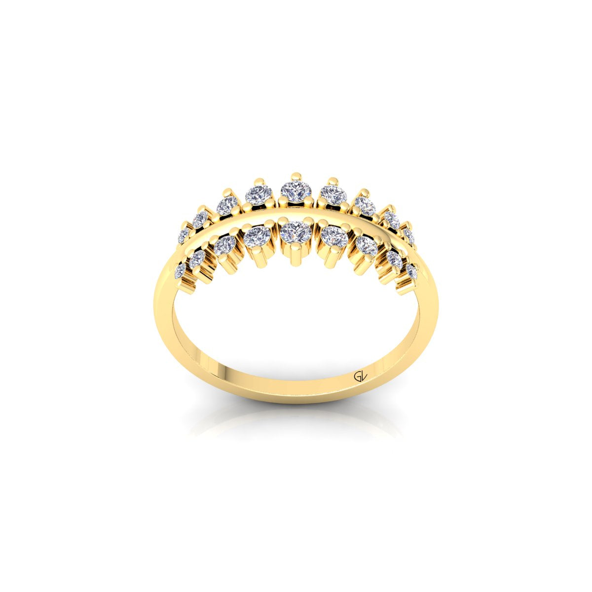 Lab Grown Diamond Half Eternity 14K White Gold Wedding Band