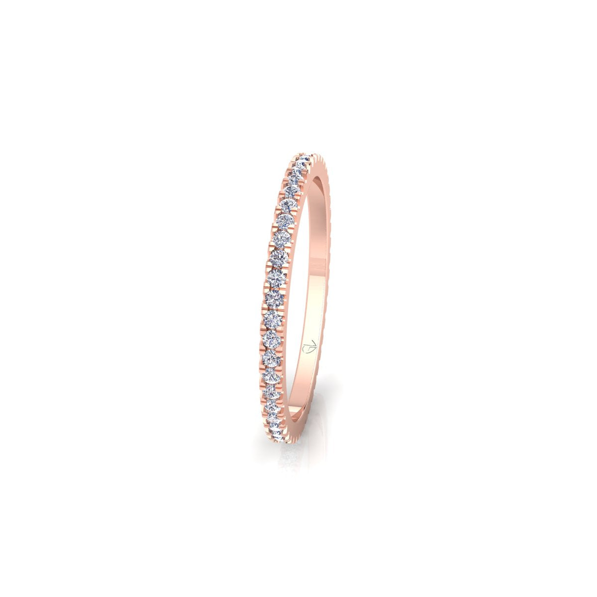 Lab Grown Diamond Full Eternity 14K White Gold Wedding Band