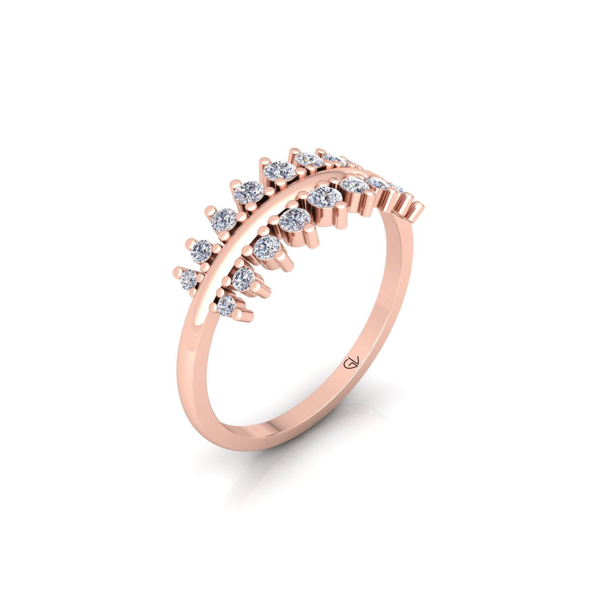 Lab Grown Diamond Half Eternity 14K White Gold Wedding Band