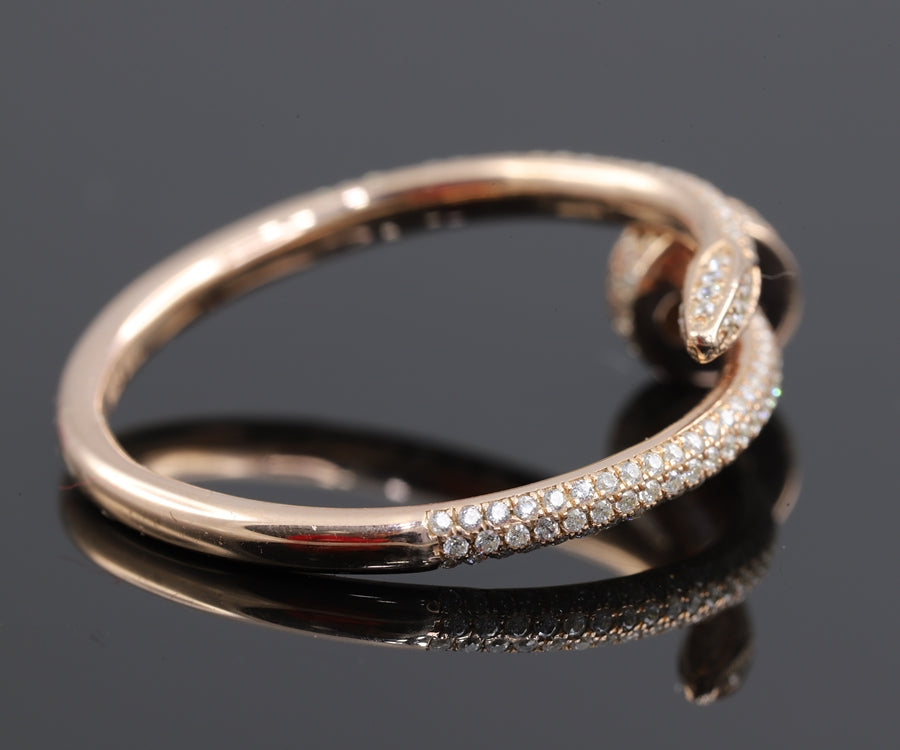 Nail Wrap Round Cut Moissanite Wedding Band