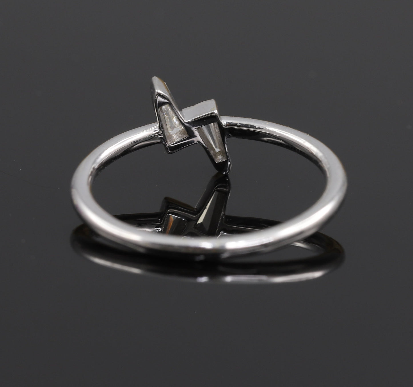 Two Stone Tapered Baguette Moissanite Wedding Band