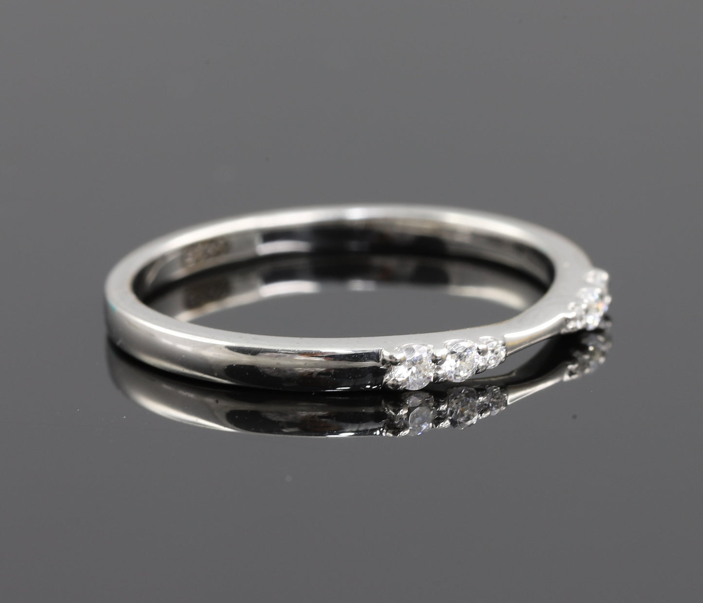 Six Stone Minimalist Moissanite Eternity Band