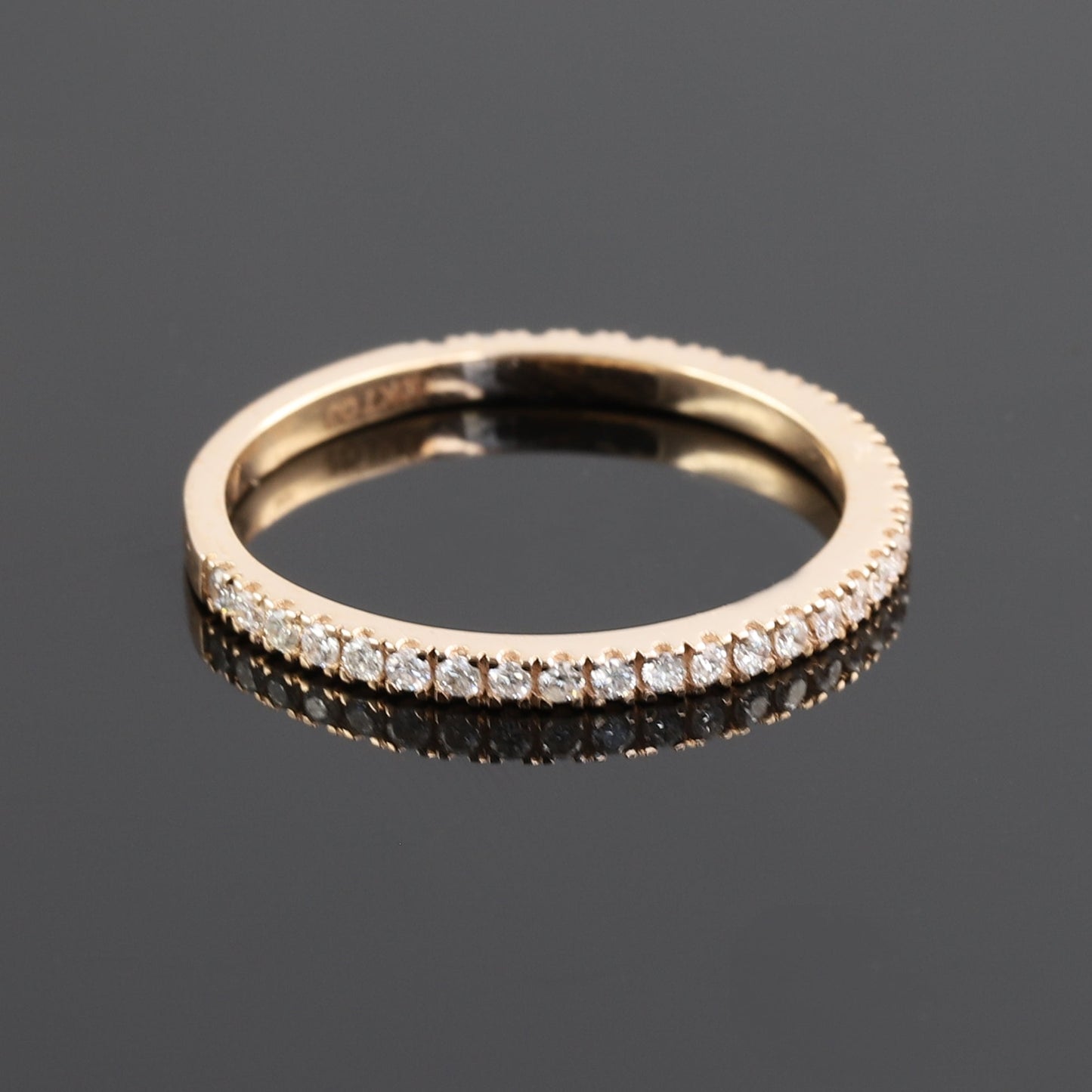 Micro Pave Half Eternity Moissanite Wedding Band