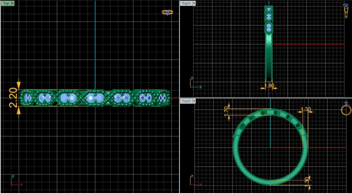 Lab Grown Diamond Vintage Inspired 14K White Gold Wedding Band